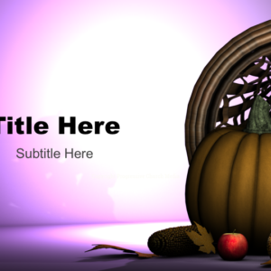 Thanksgiving Cornucopia PowerPoint - slide features a cornucopia scene