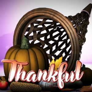 Thanksgiving Cornucopia Video - a cornucopia scene reminds us to be thankful