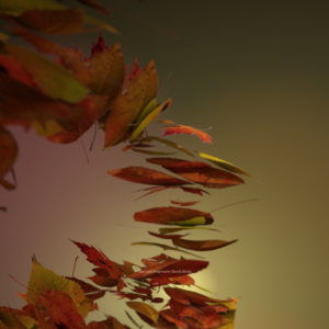 Give Thanks Graphics - image of a spiral of fall leaves