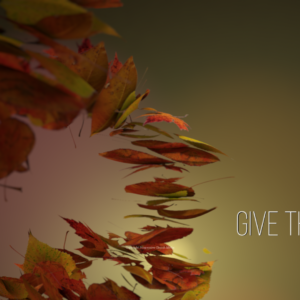 Give Thanks Video - close-up of a group of swirling fall leaves