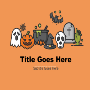 Halloween Icons PowerPoint - slide features a collection of Halloween images