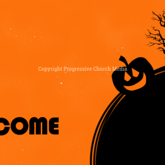 Church Halloween Silhouette Graphics - Halloween images in orange and black
