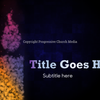 Advent Worship Background PowerPoint - slide features colorful Advent candle