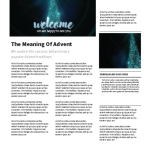 Glowing Christmas Tree Newsletter