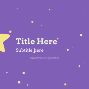 Starry Welcome (Stars) PowerPoint - slide template featuring a stylized purple sky with stars