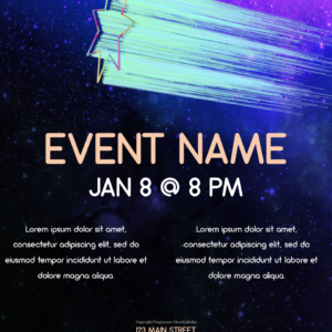 Star of Bethlehem Flyer - poster template featuring a bright star soaring across the sky