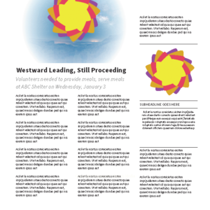 Star Of Wonder (Epiphany) Newsletter - newsletter template with text and image placeholders