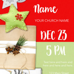 Christmas Gifts Flyer - poster templates features Christmas gifts and packages