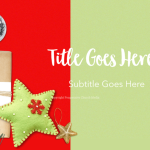 Christmas Gifts PowerPoint - slide with background featuring Christmas gifts and packages