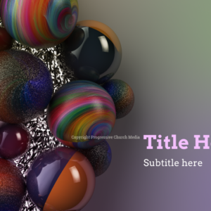 Don We Now Christmas Wreath PowerPoint - slide with background featuring rainbow-colored Christmas wreath