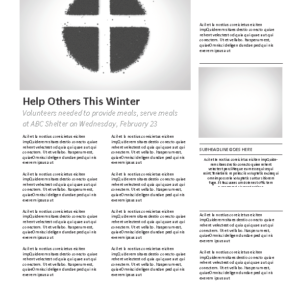 Ash Wednesday Welcome To Church Newsletter - template for a church newsletter with placeholders for text and headlines