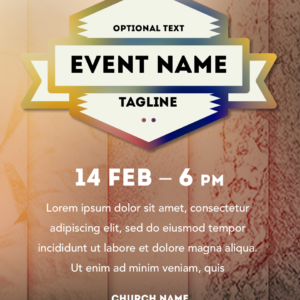 Ash Wednesday Worship Greeting Flyer - a poster template with placeholders for event , date, and details