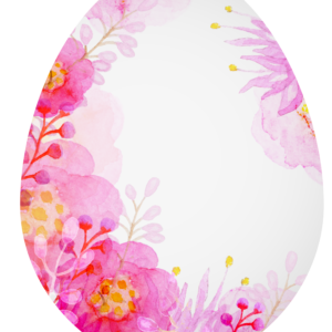 Easter Sunday Greeting Graphics - an easter egg decorated in a floral design