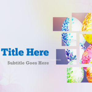 Easter Sunday Greeting PowerPoint - slide with text placeholders, featuring EasterEggs decorated with floral designs