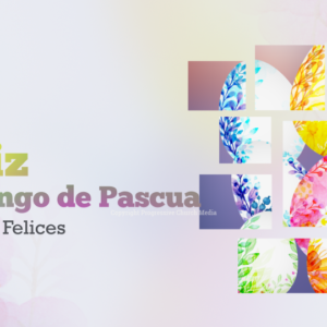 Easter Sunday Greeting Video - Feliz Domingo de Pascua with easter eggs featuring floral designs