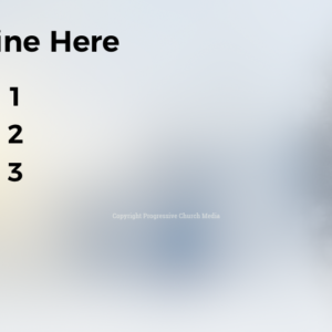 Easter Greeting PowerPoint - text placeholders set against a grey background with a multi-colored orb