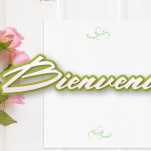 Mothers Day Welcome To Church Video - white background with roses fresh from the garden and the word "Bienvenido"