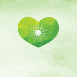 Earth Day Sermon Graphics - a stylized green heart against a grunge green background