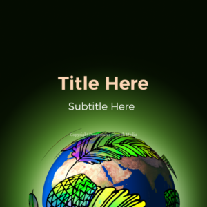 Earth Day Every Day PowerPoint - slide with text placeholders; Earth encircled by colorful leaves