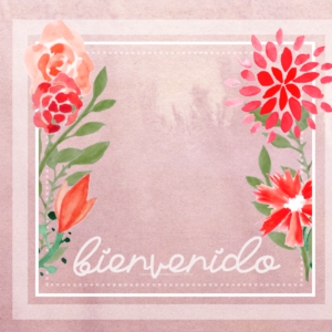 Watercolor Church Greeting Video - the word "Bienvenido" surrounded by roses and other flowers