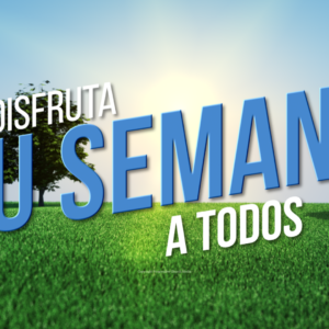 Welcome to Church Spring Video - a sunny meadow with the words "Disfruta Tu Semana A Todos"