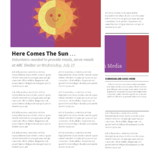 Verano Sol Newsletter - newsletter template with placeholders for text and images