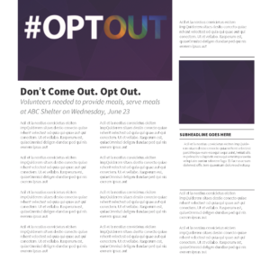 Opt Out Newsletter - newsletter template with placeholders for text and images