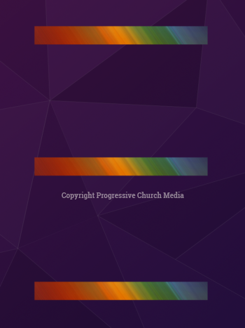 Opt Out Graphics - Large rainbow-colored # against a purple background