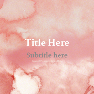 Floral Church Greeting PowerPoint - slide with text placeholders; background features pink watercolor and sprigs of flowers