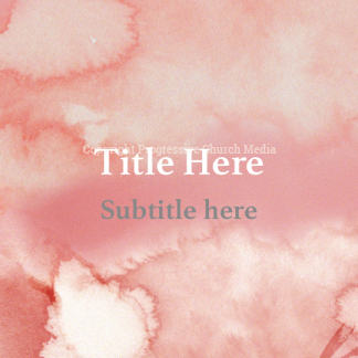 Floral Church Greeting PowerPoint - slide with text placeholders; background features pink watercolor and sprigs of flowers