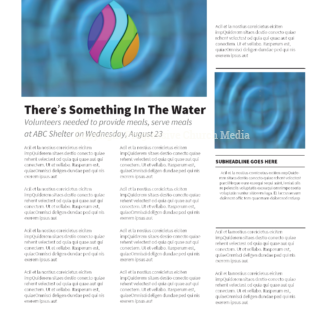 Water Baptism Newsletter - newsletter template with placeholders for images and text