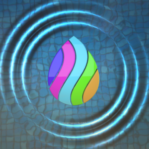 Water Baptism Graphics - a colorful water drop in a ripple of water