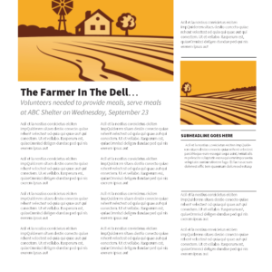 Fall Field Newsletter - newsletter template with image and text placeholders