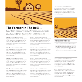 Fall Field Newsletter - newsletter template with image and text placeholders