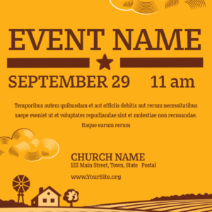 Fall Field Flyer. This golden fall farm field welcomes everyone