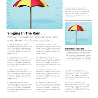 Umbrella Newsletter - newsletter template with image and text placeholders