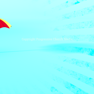 Umbrella Graphics. Colorful umbrella offers a friendly welcome during the storm