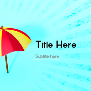 Umbrella PowerPoint. Colorful umbrella offers a friendly welcome during the storm