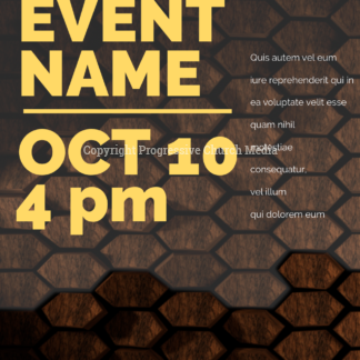 Flowing Wood Flyer. Modern worship resources featuring a stylized wave of wood.