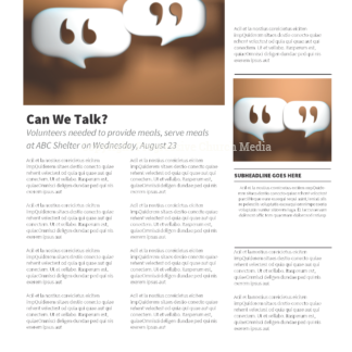 Discussions Newsletter - newsletter template with text and image placeholders