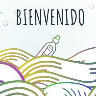 Message In A Bottle Video - a message in a bottle floats across the ocean with the word "Bienvenido"