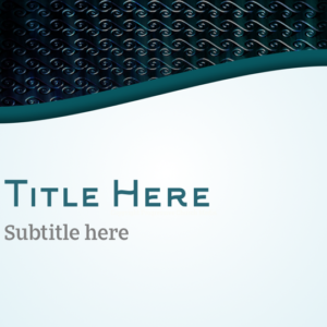 Wave PowerPoint - slide features background of stylized waves and curves