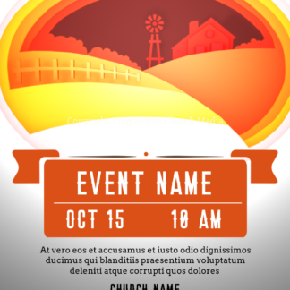 Fall Farm Landscape Flyer. Welcome everyone with our fall farm landscape