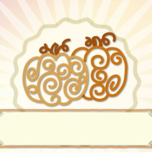 Autumn Pumpkins Graphics. Orange swirls become welcoming pumpkins