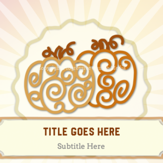 Autumn Pumpkins PowerPoint. Orange swirls become welcoming pumpkins