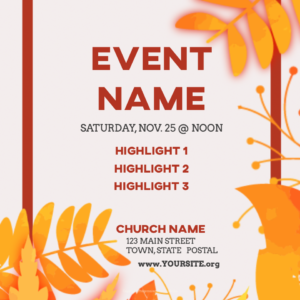 Autumn Leaves Flyer. Colorful fall leaves welcome all