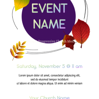 Blustery Flyer. Blustery winds and leaves welcome you