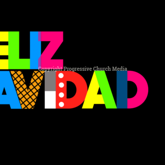 Merry Christmas Images Video - the words "Feliz Navidad" in modern colorful letters