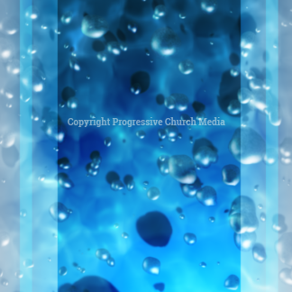 Baptism 2019 Graphics - image features blue liquid and bubbles