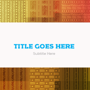 Black History Month 2019 PowerPoint - PowerPoint slide features colorful African textiles